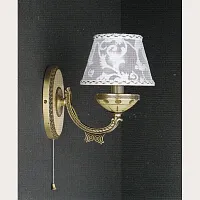 Бра с выключателем A 7034/1  Reccagni Angelo белый 1 лампа, основание античное бронза в стиле классический 