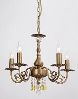 Люстра подвесная LAME 139.5 Antique New Lucia Tucci без плафона на 5 ламп, основание бронзовое в стиле прованс классический 