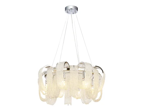 Люстра подвесная TR5377 Ambrella light прозрачная на 8 ламп, основание хром в стиле классический современный  фото 5