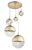 Светильник подвесной Varus 15855-5 Globo золотой 3 лампы, основание золотое в стиле современный шар