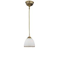 Светильник подвесной L 8601/14 Reccagni Angelo белый 1 лампа, основание античное бронза в стиле классический 