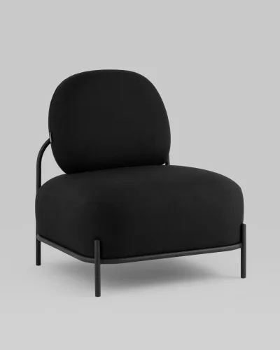 Кресло Стоун рогожка черный УТ000036933 Stool Group, чёрный/рогожка, ножки/металл/чёрный, размеры - *780***710*680мм