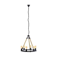 Люстра подвесная FINDLAY 49694 Eglo без плафона на 6 ламп, основание чёрное в стиле кантри Люстра подвесная FINDLAY 49694 Eglo без плафона на 6 ламп, основание чёрное в стиле кантри