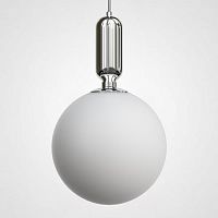 Светильник подвесной Parachilna 179989-22 ImperiumLoft белый 1 лампа, основание хром в стиле современный молекула шар