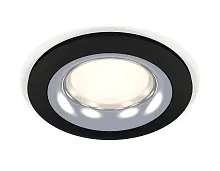 Светильник точечный XC7622003 Ambrella light серебряный чёрный 1 лампа, основание чёрное в стиле хай-тек современный 