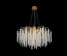 Люстра подвесная Шанти 07871-60,33 Kink Light прозрачная на 8 ламп, основание золотое в стиле флористика современный ветви