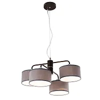 Люстра подвесная Форма CL428241 Citilux серая на 4 лампы, основание венге в стиле современный Люстра подвесная Форма CL428241 Citilux серая на 4 лампы, основание венге в стиле современный