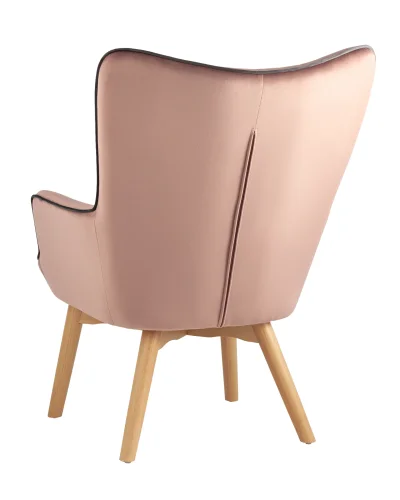 Кресло Манго, велюр, розовый УТ000034978 Stool Group, розовый/велюр, ножки/дерево/коричневый, размеры - ****710*820мм фото 7