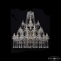 Люстра подвесная 1413/20+10+5/460/3d G Bohemia Ivele Crystal без плафона на 35 ламп, основание золотое в стиле классический sp