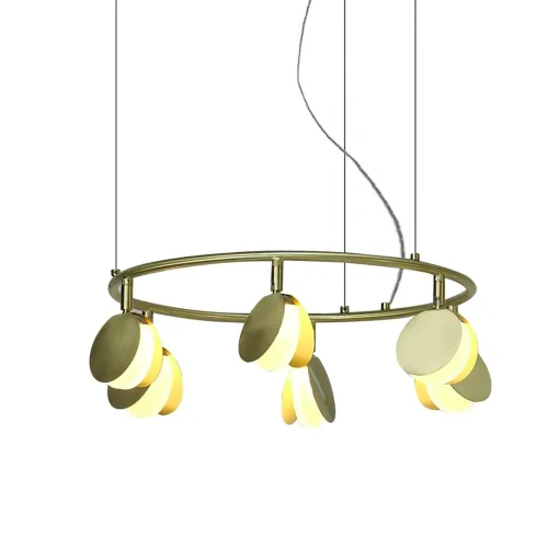 Люстра подвесная LED Shell 7355 Mantra золотая на 1 лампа, основание золотое в стиле современный  фото 3
