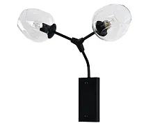 Бра Нисса 07512-2,19(21) Kink Light прозрачный 2 лампы, основание чёрное в стиле современный 