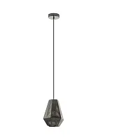 Светильник подвесной лофт Chiavica 43222 Eglo никель серый 1 лампа, основание чёрное в стиле лофт 