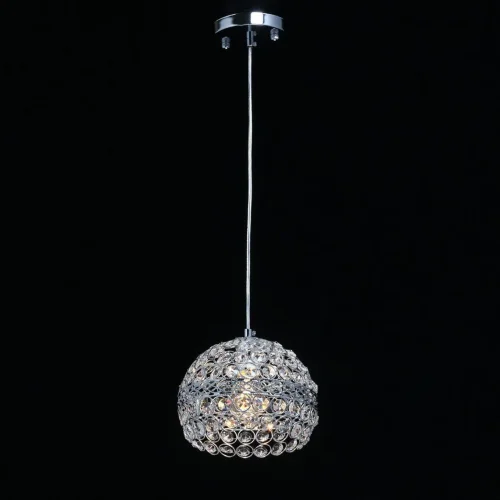 Светильник подвесной Бриз 111011701 DeMarkt прозрачный 1 лампа, основание хром в стиле классический  фото 2