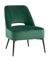 Кресло лаунж Бостон велюр зелёный УТ000036648 Stool Group, зелёный/велюр, ножки/металл/чёрный, размеры - *780***730*600мм
