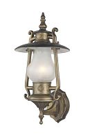 Настенный светильник Leyro 1496-1W Favourite уличный IP44 коричневый 1 лампа, плафон белый в стиле кантри классика E27