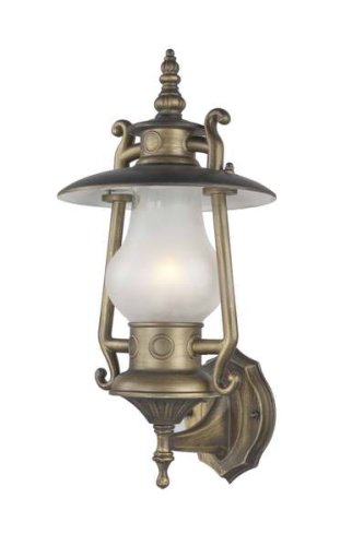 Настенный светильник Leyro 1496-1W Favourite уличный IP44 коричневый 1 лампа, плафон белый в стиле кантри классический E27