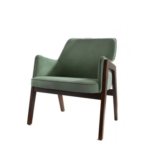 Кресло Arthur 701145 Milosh Tendence, зелёный/текстиль, ножки/дерево бук/коричневый, размеры - 830***550*735*мм