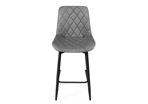 Полубарный стул Баодин К Б/К крутящийся темно-серый / черный 520608 Woodville, серый/велюр, ножки/металл/чёрный, размеры - ****500*580 фото 2
