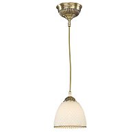 Светильник подвесной L 7005/14 Reccagni Angelo белый 1 лампа, основание античное бронза в стиле классический 