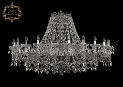 Люстра подвесная хрустальная 11.25.24.530.Cr.Sp Bohemia Art Classic прозрачная на 24 лампы, основание хром в стиле классический 