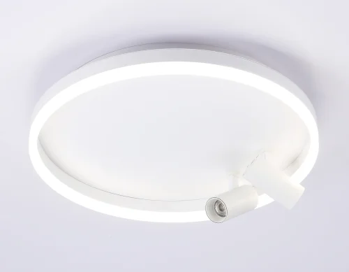 Светильник потолочный LED с пультом FL5112 Ambrella light белый 1 лампа, основание белое в стиле современный хай-тек кольца фото 5