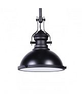 Светильник подвесной Eligio LDP 6863-1 BK+WT Lumina Deco чёрный 1 лампа, основание чёрное в стиле лофт 