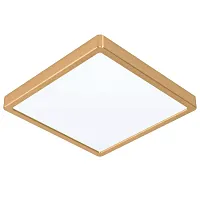 Светильник потолочный LED Fueva 5 900184 Eglo белый 1 лампа, основание матовое латунь в стиле современный квадраты