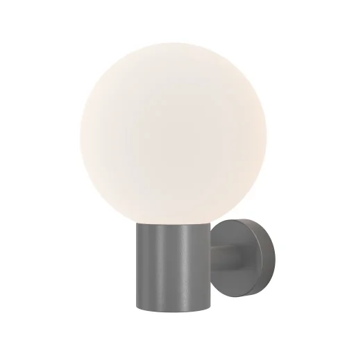 Настенный светильник Bold O598WL-01GR Maytoni уличный IP54 антрацит серый 1 лампа, плафон белый в стиле хай-тек современный E27 фото 2