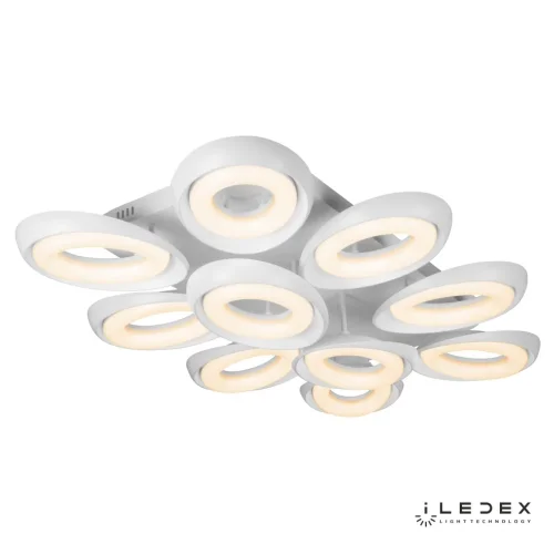 Люстра потолочная LED с пультом Fancy FS-011-X10 240W WH iLedex белая на 1 лампа, основание белое в стиле современный хай-тек с пультом фото 2