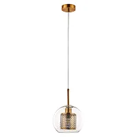 Светильник подвесной Manchester A7620SP-1AB Arte Lamp прозрачный 1 лампа, основание античное бронза в стиле современный 