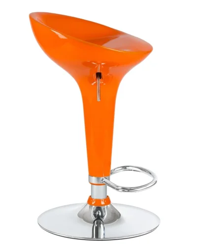 Стул барный 1004-LM BOMBA,  цвет сиденья оранжевый, цвет основания хром Dobrin, оранжевый/, ножки/металл/хром, размеры - 660*880***430*360 фото 3