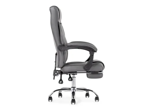 Компьютерное кресло Born gray 15347 Woodville, серый/экокожа, ножки/металл/хром, размеры - *1120***610*660 фото 5