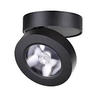 Светильник накладной Groda 357985 Novotech чёрный 1 лампа, основание чёрное в стиле современный круглый