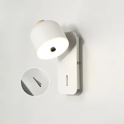 Настенный светильник STILLE Белый 141033-26 ImperiumLoft белый на 1 лампа, основание белое в стиле лофт современный  фото 3