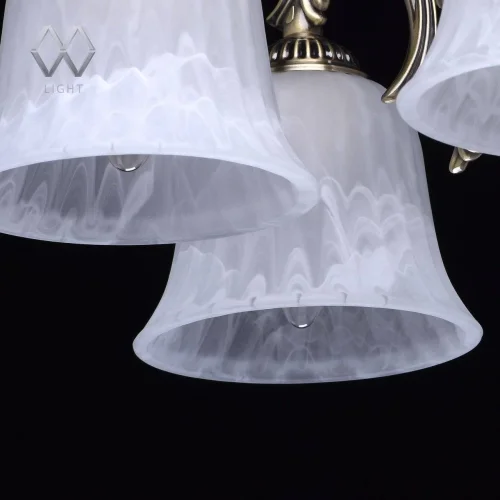 Люстра подвесная Ариадна 450014605 MW-Light белая на 5 ламп, основание античное бронза в стиле классический  фото 6