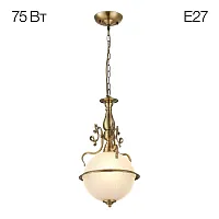 Светильник подвесной Идальго CL434121 Citilux белый 1 лампа, основание бронзовое в стиле классический кантри 