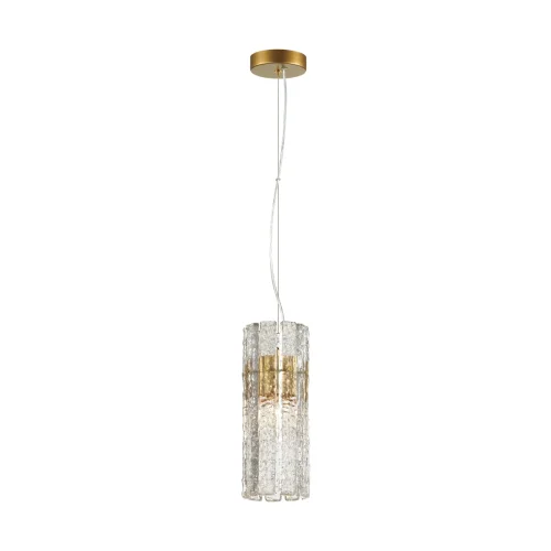 Светильник подвесной Merkale 4938/1 Odeon Light прозрачный 1 лампа, основание матовое золото в стиле современный  фото 2