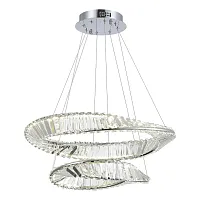 Люстра подвесная ЛЕД Риторто (Ritorto) SL6204.101.02 ST-Luce прозрачная на 1 лампу, основание хром в стиле современный кольца Люстра подвесная ЛЕД Риторто (Ritorto) SL6204.101.02 ST-Luce прозрачная на 1 лампу, основание хром в стиле современный кольца