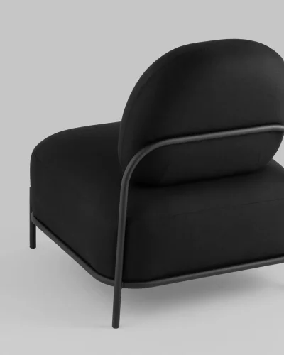 Кресло Стоун рогожка черный УТ000036933 Stool Group, чёрный/рогожка, ножки/металл/чёрный, размеры - *780***710*680мм фото 6