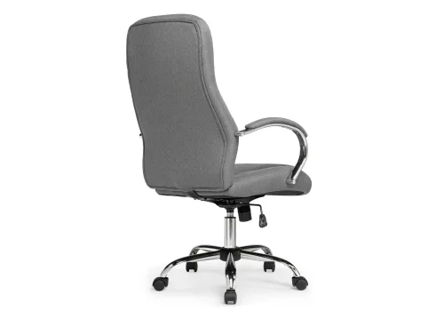 Компьютерное кресло Tron gray fabric 15519 Woodville, серый/ткань, ножки/металл/хром, размеры - *1210***610*700 фото 5