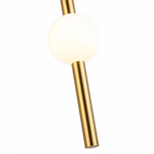 Светильник подвесной LED Angurra SL1222.233.01 ST-Luce белый золотой 1 лампа, основание золотое в стиле хай-тек трубочки фото 3