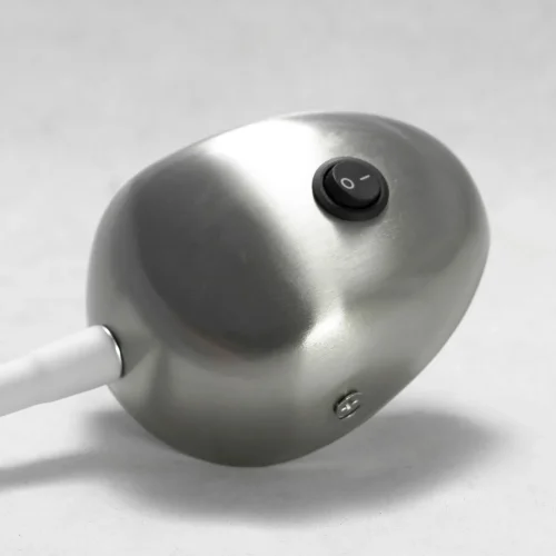 Бра с выключателем LED LSP-8180 Lussole без плафона на 1 лампа, основание матовое никель белое в стиле современный гибкая ножка фото 4