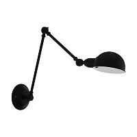 Бра Exmoor 43338 Eglo белый чёрный 1 лампа, основание чёрное в стиле современный 
