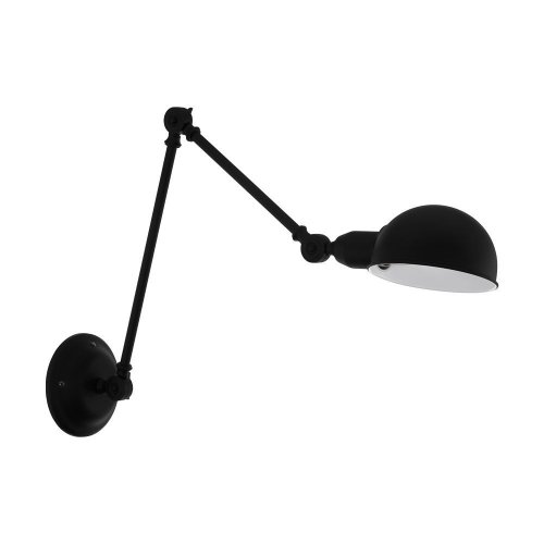 Бра Exmoor 43338 Eglo белый чёрный на 1 лампа, основание чёрное в стиле современный 
