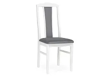 Деревянный стул Гроджин серый / белый 528932 Woodville, серый/велюр, ножки/массив березы/белый, размеры - ****420*500