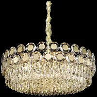 Люстра подвесная хрустальная Claudia WE134.25.303 Wertmark прозрачная на 25 ламп, основание золотое в стиле современный классический 