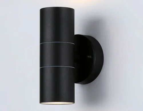 Настенный светильник ST3707 Ambrella light уличный IP54 чёрный 2 лампы, плафон чёрный в стиле хай-тек современный GU10 фото 2