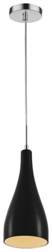 Светильник подвесной BOOTLE WE210.01.126 Wertmark чёрный 1 лампа, основание хром в стиле современный 