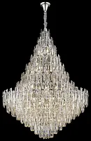 Люстра подвесная Lazzara WE107.32.103 Wertmark прозрачная на 32 лампы, основание никель в стиле классический Люстра подвесная Lazzara WE107.32.103 Wertmark прозрачная на 32 лампы, основание никель в стиле классический