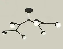 Светильник потолочный XB9056204 Ambrella light чёрный 6 ламп, основание чёрное в стиле современный хай-тек 